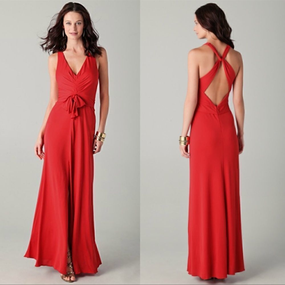 BCBG Maxazria Sophia Maxi Gown In Paprika XS